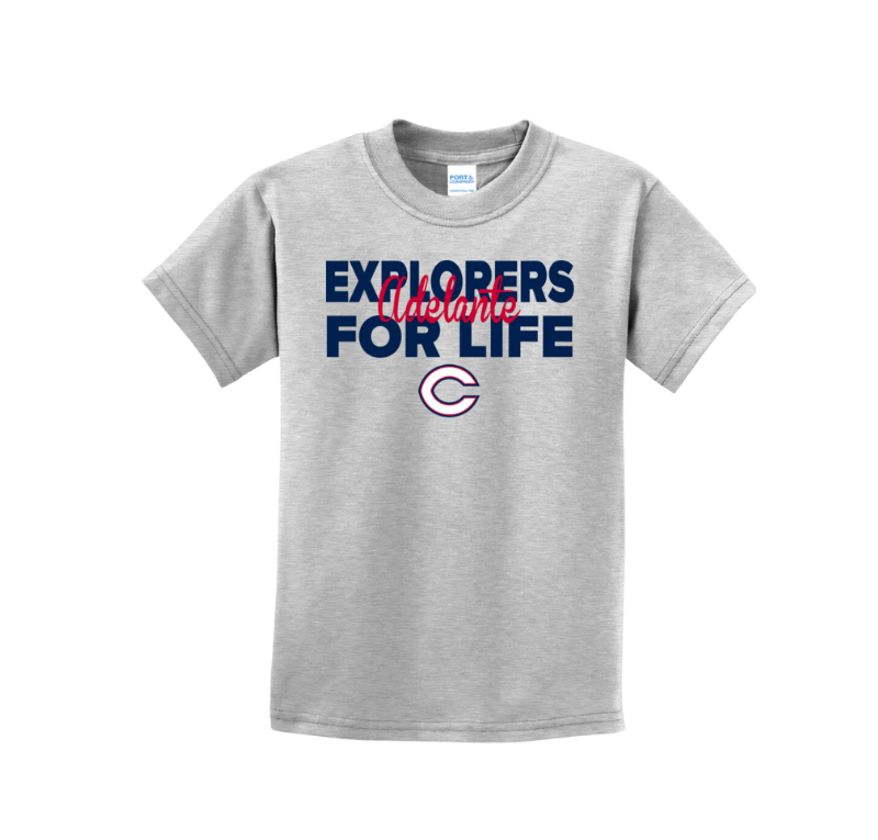 Explorers For Life Adelante Youth T-Shirt - Columbus Explorers Shop