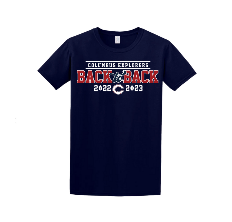 Back to Back Columbus Football T-Shirt - Columbus Explorers Shop