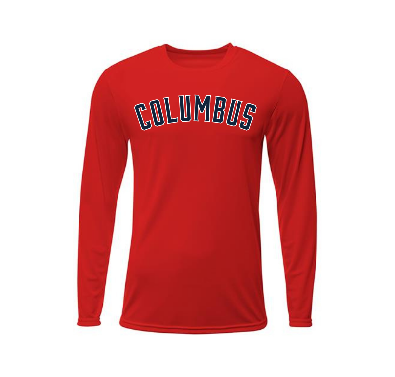 Columbus Heritage LS Shirt (Red) - Columbus Explorers Shop