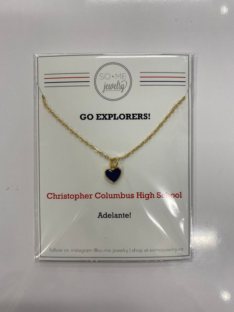 Heart Necklace (Blue) - Columbus Explorers Shop