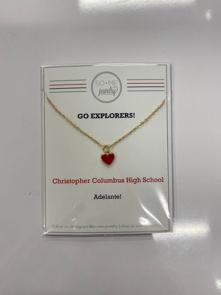 Heart Necklace (Red) - Columbus Explorers Shop