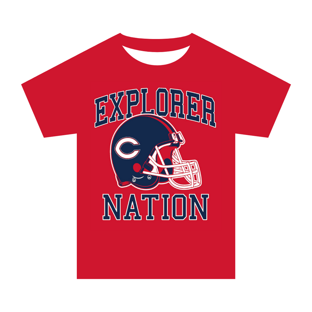 Explorer Nation CCHS Football Shirt (Red) - Columbus Explorers Shop
