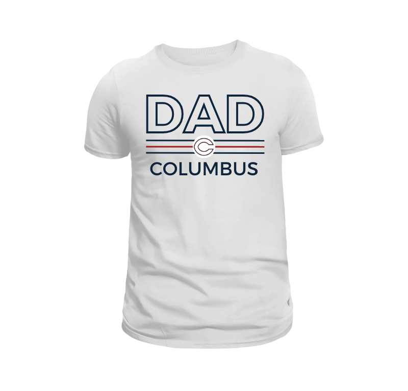 Columbus Dad T-Shirt (White) - Columbus Explorers Shop