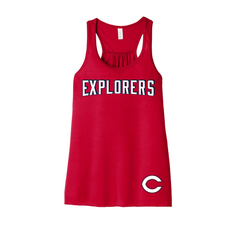 Explorers + C Racerback Tank (Red) - Columbus Explorers Shop