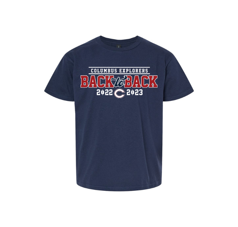 Back to Back Columbus Football Youth T-Shirt - Columbus Explorers Shop
