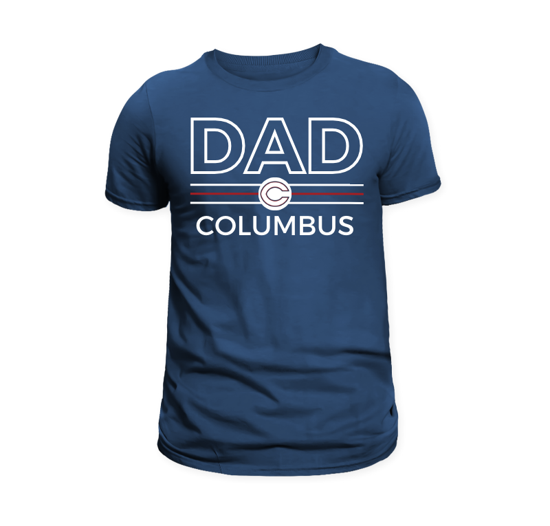 Columbus Dad T-Shirt (Navy Blue) - Columbus Explorers Shop