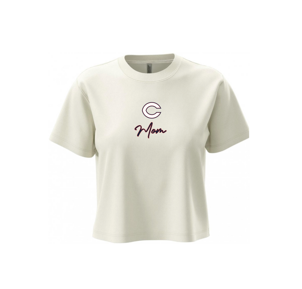 C Mom Embroidered Boxy T-Shirt - Columbus Explorers Shop