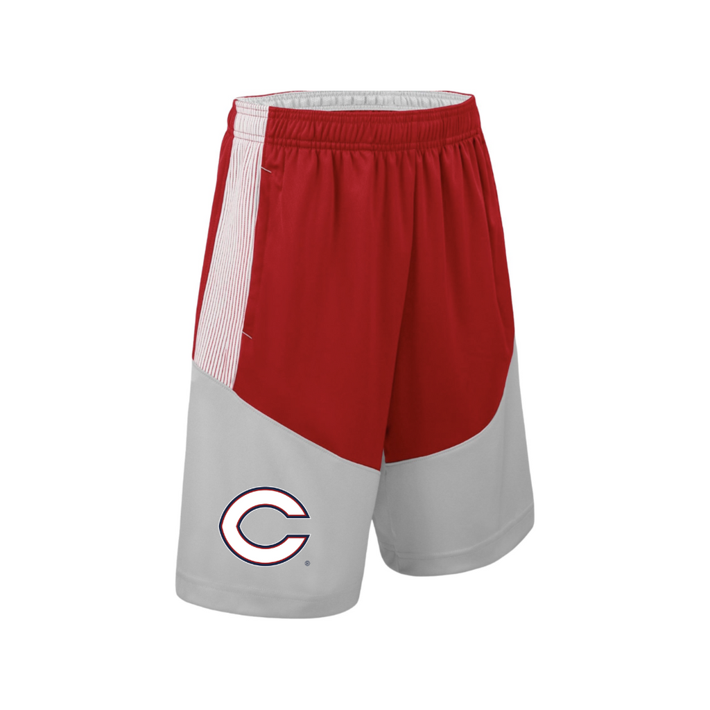 Nike Authentic Knit Shorts Red/Silver - Columbus Explorers Shop