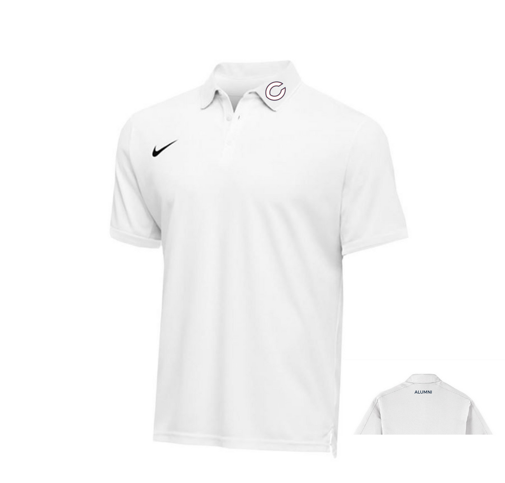Nike Polo "C" Alumni White Collar - Columbus Explorers Shop