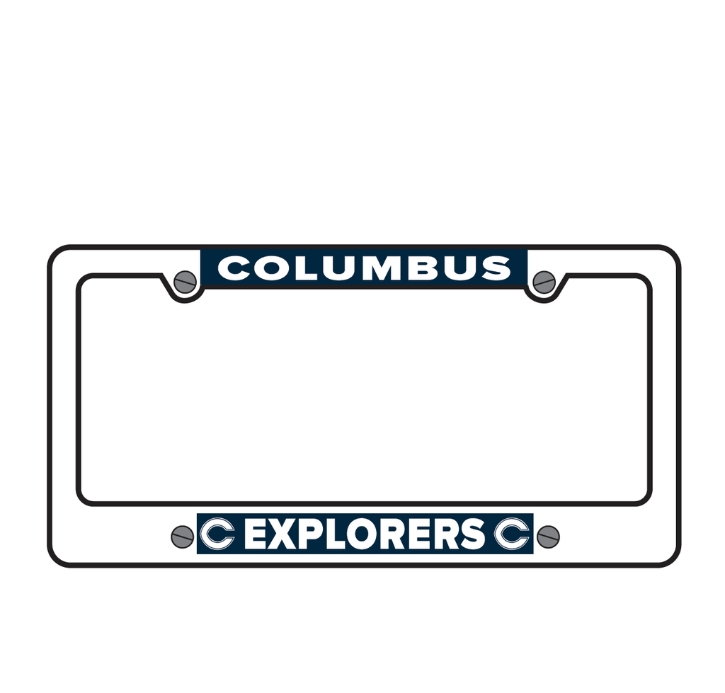 Columbus Inlaid License Plate Frame - Columbus Explorers Shop
